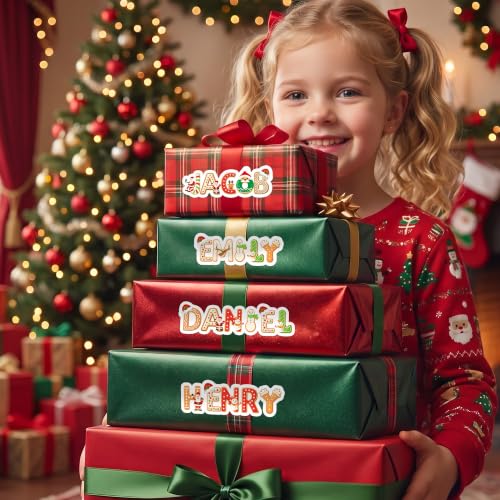 Image of Personalized Name Christmas Stickers