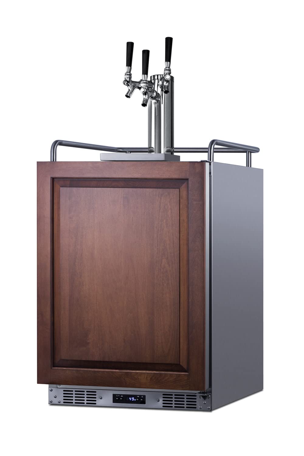 Summit Appliance Sbc682pnrtriple Panel Ready 24" Wide Built-In Kegerator, Panels Not Included, 5.6 Cu.Ft Capacity, Triple Tap System, Automatic Defrost, Digital Thermostat, Memory Ic Function on Fridge.com - View 2