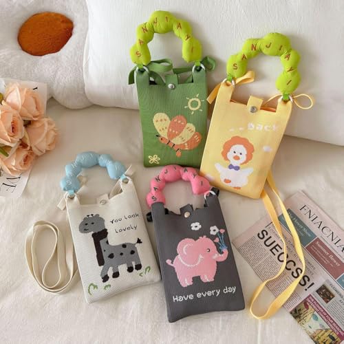 Women's Knit Crossbody Phone Bag - Cell Phone Purse with Strap, Small Knitted Mobile Phone Holder Pouch2