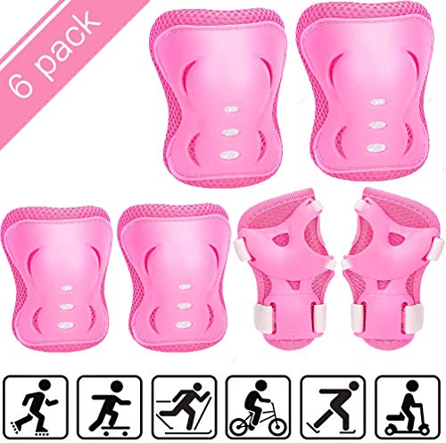 Uggkin Protezione Kit per Bambini,Set Ginocchiere Gomitiere per Skate, Bicicletta, Sci, Monopattino e Altri Sport Estermi