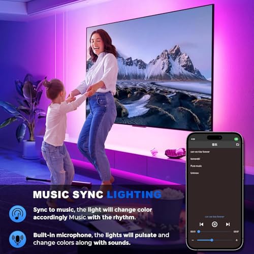 Image of Keepsmile 5 Meter Neon Light Strip - RGB Smart LED Rope Light with App & Remote, Waterproof Neon LED Strip Light for Room Decor, Gaming, Music Sync DIY Neon Sign Board (Rope)