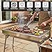 FINE GARDEN Stainless Steel Portable Charcoal BBQ Grill with Stand, Large Folding Barbecue Grill For Skewers, Burgers & Steaks, Heavy Duty Steel BBQ For Camping, Picnic, Backyard (33x70x73 cm)