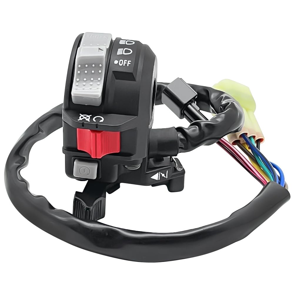 Interruttore manubrio sinistro per Yama-ha Raptor Kodiak Grizzly Bruin | per Yama-ha Raptor 350 660 04-13, Kodiak 400 450, Grizzly 350 400 660, Bruin 250 350, Wolverine 350 450, Big Bear 250 400