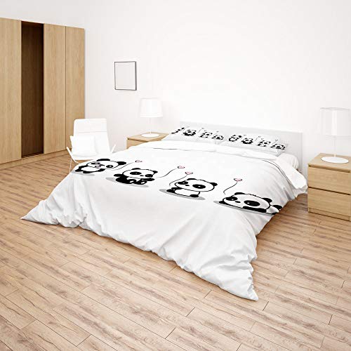 Housse de couette King microfibre polyester parure de lit 3 pièces - 5