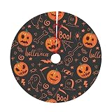 Halloween Christmas Tree Skirt Pumpkin Smile Skulls Halloween Christmas Decorations Xmas Party Suppl
