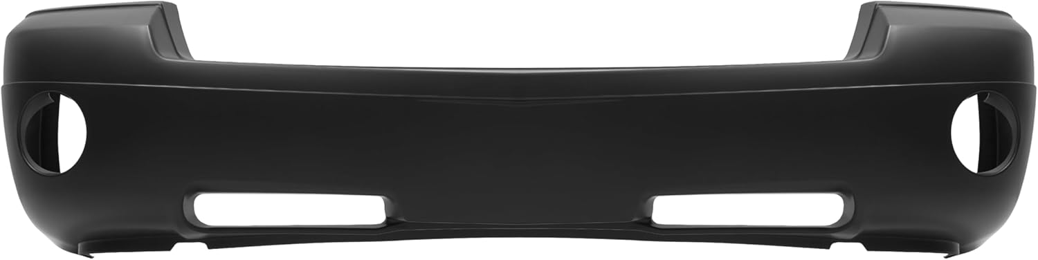 KUAFU Front Bumper Cover Compatible with 2005-2007 Dodge Dakota w/Fog Light Holes, w/o Tow Hook Hole/Molding Hole/Parking Sensor Holes Replace for 5JL35TZZAFCH1000444 Primer Matte Black Plastic(PP)