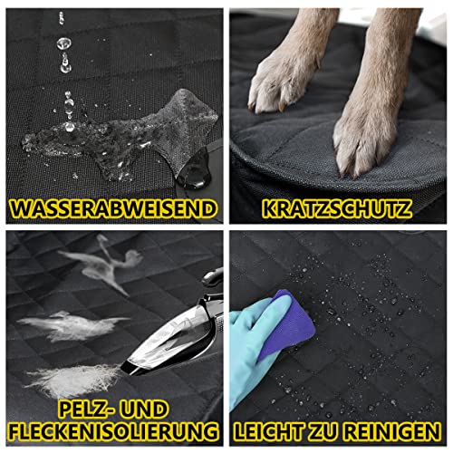 Vailge Autositzschoner Hundedecke, Wasserabweisende Sitzbezüge für Hund, Universal Rutschfeste Hundedecke Mit Sicherheitsgurt, Sitzbezug für Vordersitze in Lastwagen, SUV, Auto
