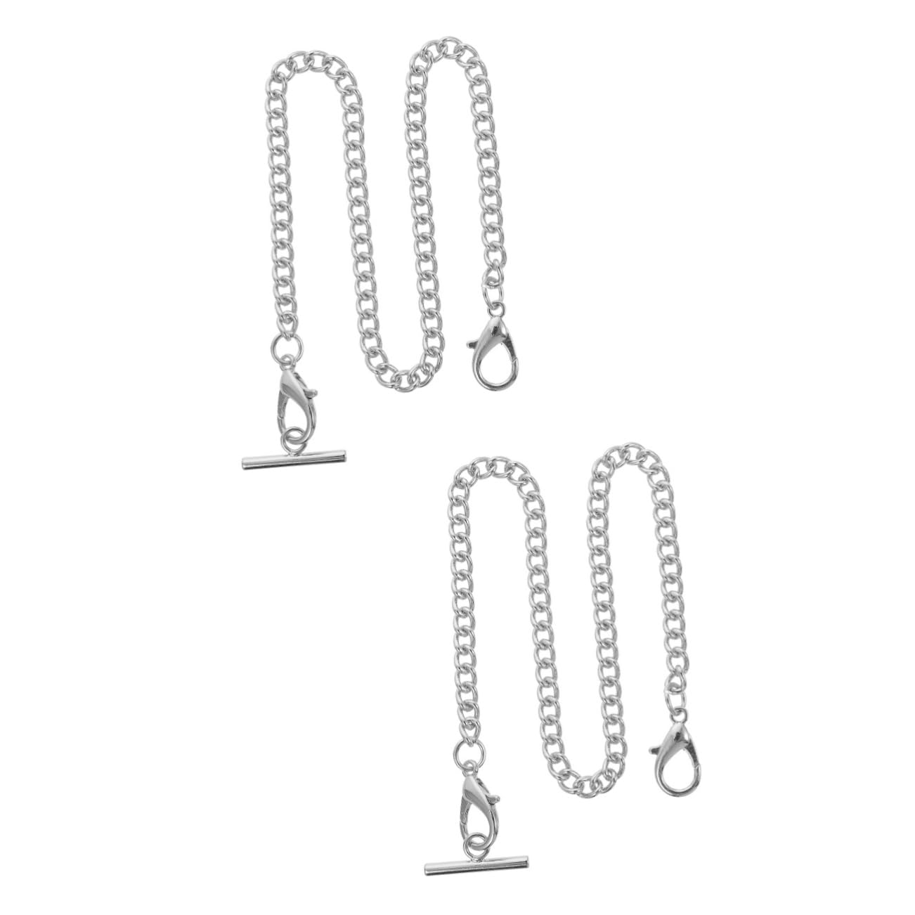 COSMEVIVI 2pcs Pocket Watch Chain for Clothing Environmental-Friendly Hanging Chain Stylish Accessory for Jeans and Outfits Clip