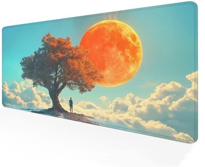 Tapis de souris gamer Arbre G1-641 lavable pour grand bureau de PC