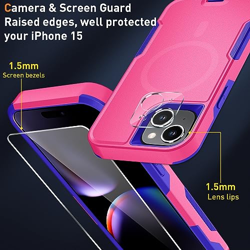Coque magnétique iPhone 15 transparente et vitre de protection écran Xmon - 4