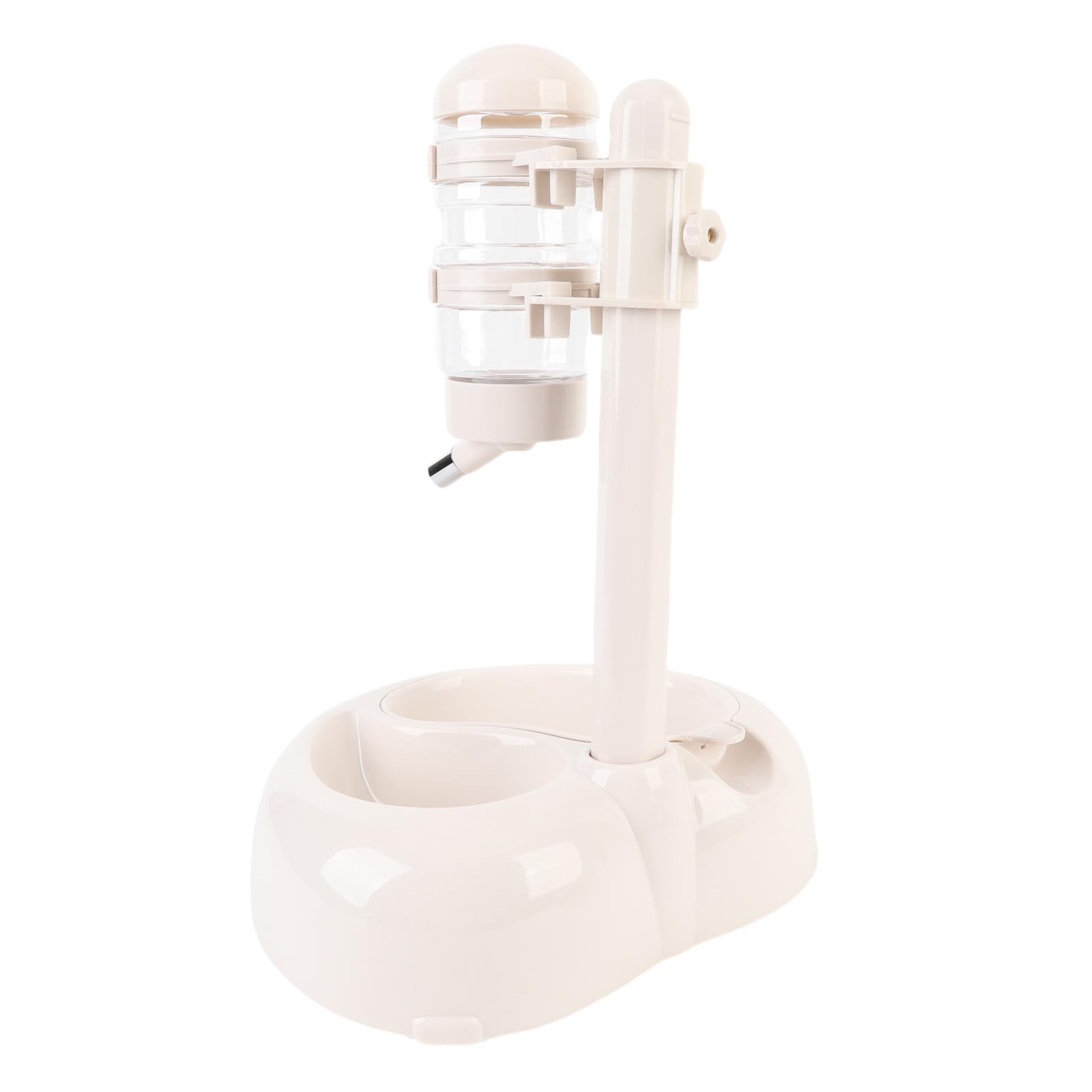 Dispensador de Agua para Mascotas, Alimentador de Agua para Perros de Ajustable con Gran Capacidad para Perros Pequeños y Gatos (Beige)