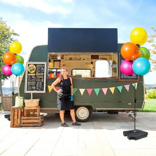 Image of Reusable Outdoor Balloon Clusters - Helium Free, All-Weather, Durable, Plastic Balloons for Advertising, Real Estate, Grand Openings & Events (Yellow, Pink, Aqua, Lime, Orange)