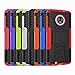 Yiakeng Moto G6 Case, Dual Layer Accessories Bumper Hard Protective Flip Phone Cases Cover with A Kickstand for Motorola Moto G (6th Generation) 5.7