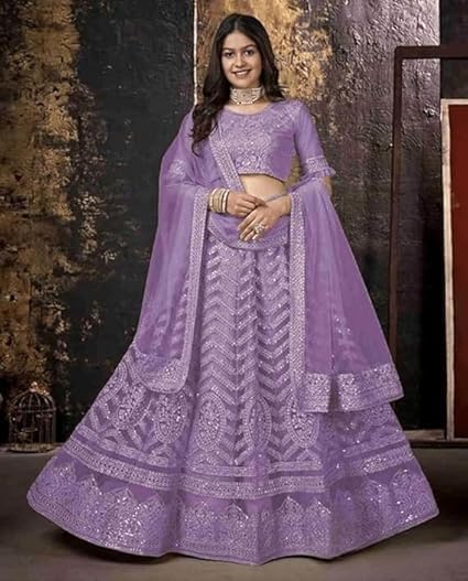 Image of RUKHA FAB Girls Lehenga Choli Set with Dupatta, Embroidered Traditional Indian Ethnic Wear for Kids, Wedding & Festival Party Dress