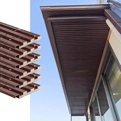 Hojas de techo corrugadas, paneles de metal resistentes al agua para balcón, patio, toldo, aleros de casa, juego de 6 piezas