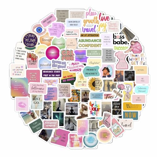 Vision Board Aufkleber | Perfekt für Vision Board, Laptop und Self Love Karten | Ideal Für Personalisierte Asthetische Dekorationen mit Aufklebern