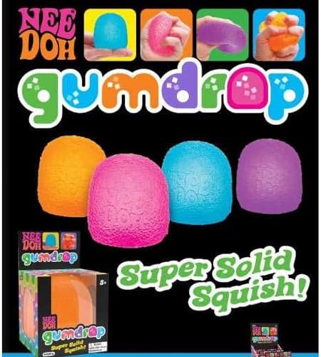 Schylling NeeDoh Gumdrop Textured Sensory Fidget Toy Colors May Vary (3 Pack) - View 5
