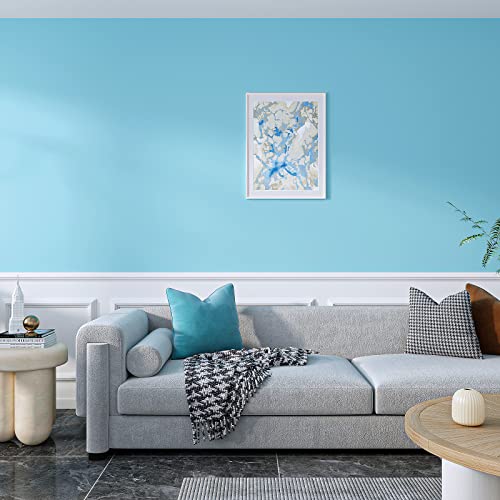 VaryPaper Peel and Stick Light Blue Wallpaper 40cmx200cm Removable Blue Contact Paper for Kitchen Countertops Sticky Back Plastic Vinyl Wrap for Furniture Worktop Vinyl Covering Living Room Bedroom - Image 2