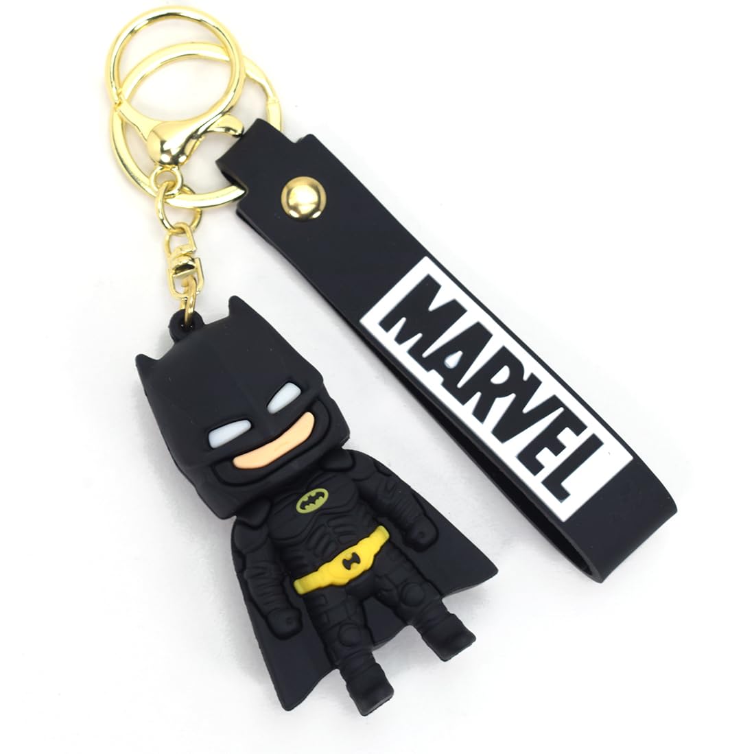 Daiyamondo Rubber Unlease You Inner Super Hero With Dynamic Action Packed Design 3D Silicon Key Chain (Fat Face Black Bat) - Image 3 thumbnail