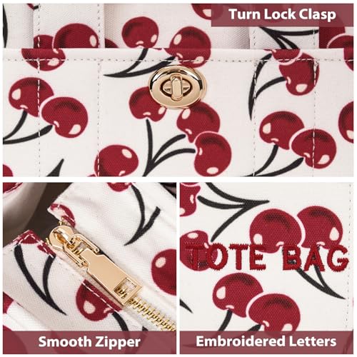Bolso Tote pequeño para mujeres HiTotes color cereza miniatura 4