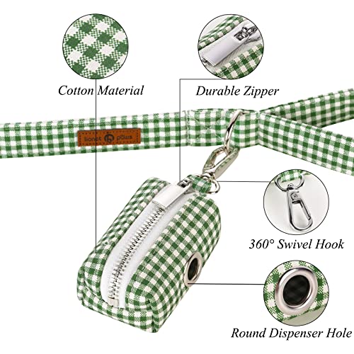 Image of Lionet Paws Cute Dog Poop Bag Holder with Dog Poop Bag for Leash, Cotton Dog Bag Dispenser, Matching Dog Collar
