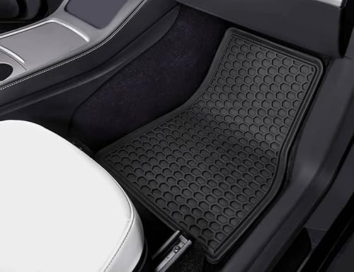 Miniatura 4 de Ajuste personalizado para Ford Bronco 2021-2024 Premium para todo tipo de clima, tapetes y forros de goma delanteros y 2ª fila resistentes (negro)