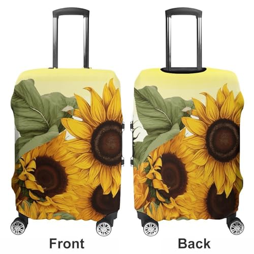 Sunflowers Floral Luggage Cover Elastic Suitcase Protector Case Anti-Scratch Washable Baggage Covers Protector For Traveling, Aircraft Consignment M3