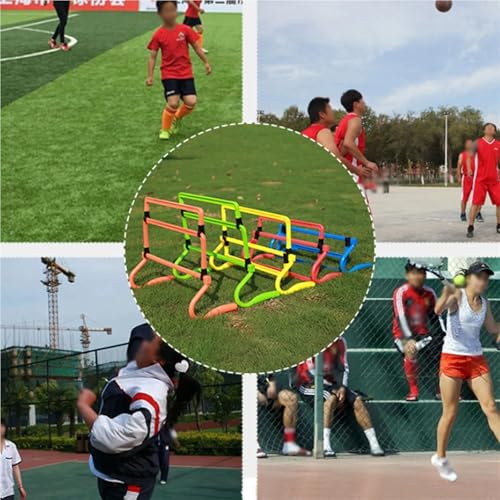 Haies D'Agilité 5Pcs Football Training Hurdles Sport Training Agility Hurdles Soccer Plyometric Speed Hurdle Foldable Adjustable Jumping Bar – Image 5