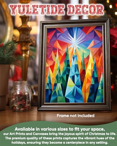 Modern-Christmas-Trees-Triangles-Shapes-Abstract-Painting-Art-Retro-and-Vintage-Christmas-Decorations-Christmas-Party-Decor-and-Gift-High-Quality-Canvas-20-x-24