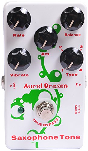Aural Dream Saxophone Tone Synthesizer Guitar Effects Pedal includes saxophone 16',saxophone 8',theater saxophone 16'and theater saxophone 8'with Vibrato and Swell module,True bypass Cover