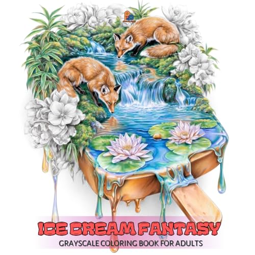 Ice Cream Fantasy Coloring Book: Surreal Melting Popsicles Filled with Nature, Wildlife and Dreamy Landscapes for Adults (Hidden
