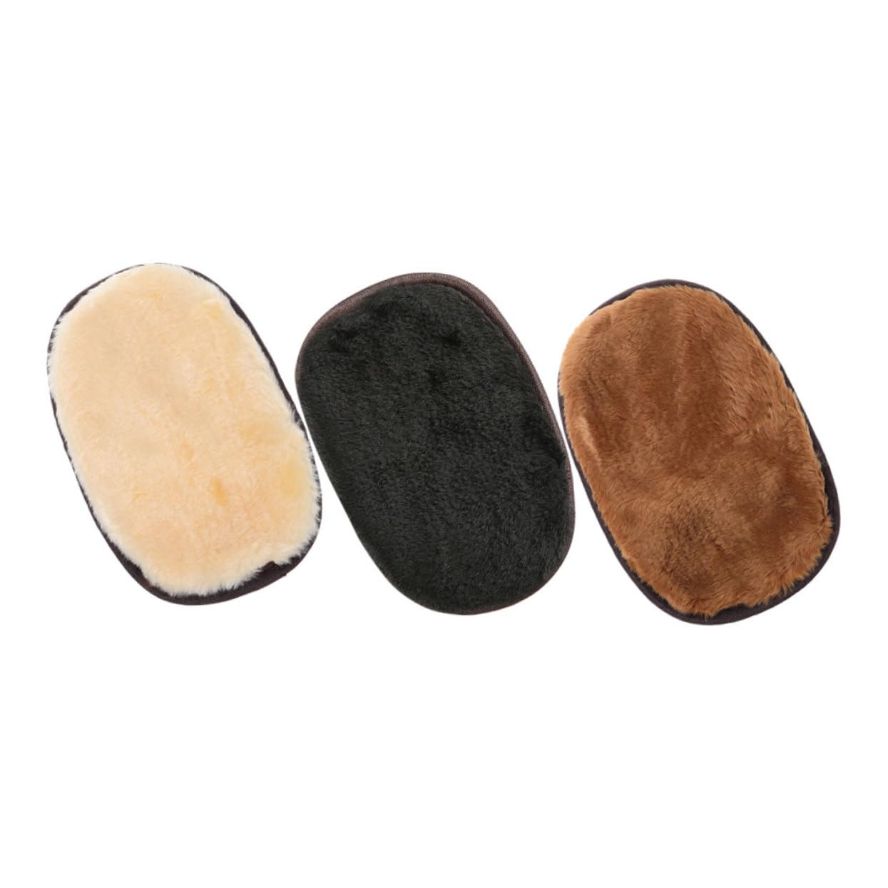 BELLIFFY 3pcs Faux Leather Polishing Mitts Soft Nonabrasive Cleaning Gloves for Care for Home Office and Car Use for All Leather Shoes
