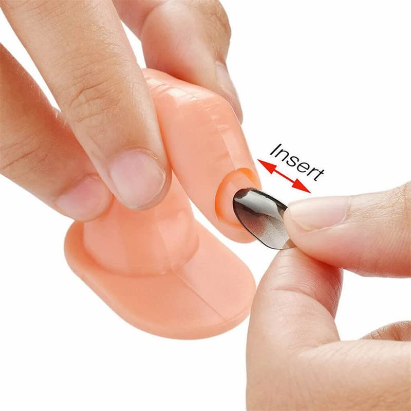 Gleevia Plastic Practice Fake Finger Tool DIY Acrylic Manicure for Nail Art Training (2Pcs) 1