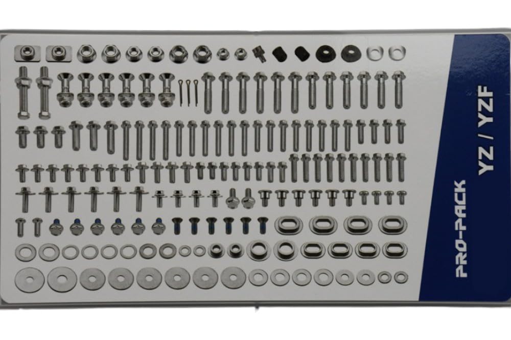 avdb-moto Kit Visserie CROSS Complet compatible avec YAMAHA PW 50/80, YZ 80 1985-2001, YZ 85 2002-2015, YZ 125 1985-2017, YZ 250 1985-2016, YZ F 250 2001-2018, YZF 426 2000-2003
