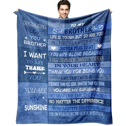 Gkyuobaly Brother Gifts Gifts for Brother Brother Gifts from Sister Big Brother Gift Brothers Birthday Gifts Gift for Brothers Birthday Blanket 50 x 60