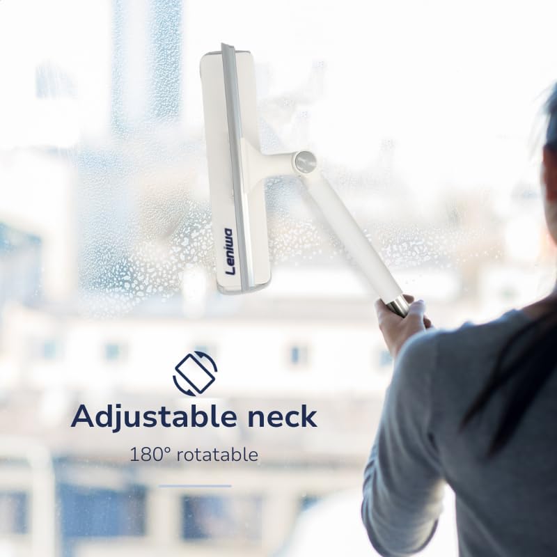 Nettoyeur de vitres extensible sans trace avec 2 chiffons microfibres - 7