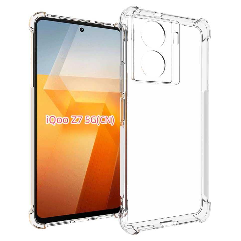 Spacekart for iQOO Z7s 5G Case,iQOO Z7s 5G Phone Case Clear Transparent Reinforced Corners TPU Shock-Absorption Flexible Cell Phone Cover for iQOO Z7s 5G - Transparent (B0C5YLB5FY) Amazon Price History, Amazon Price Tracker