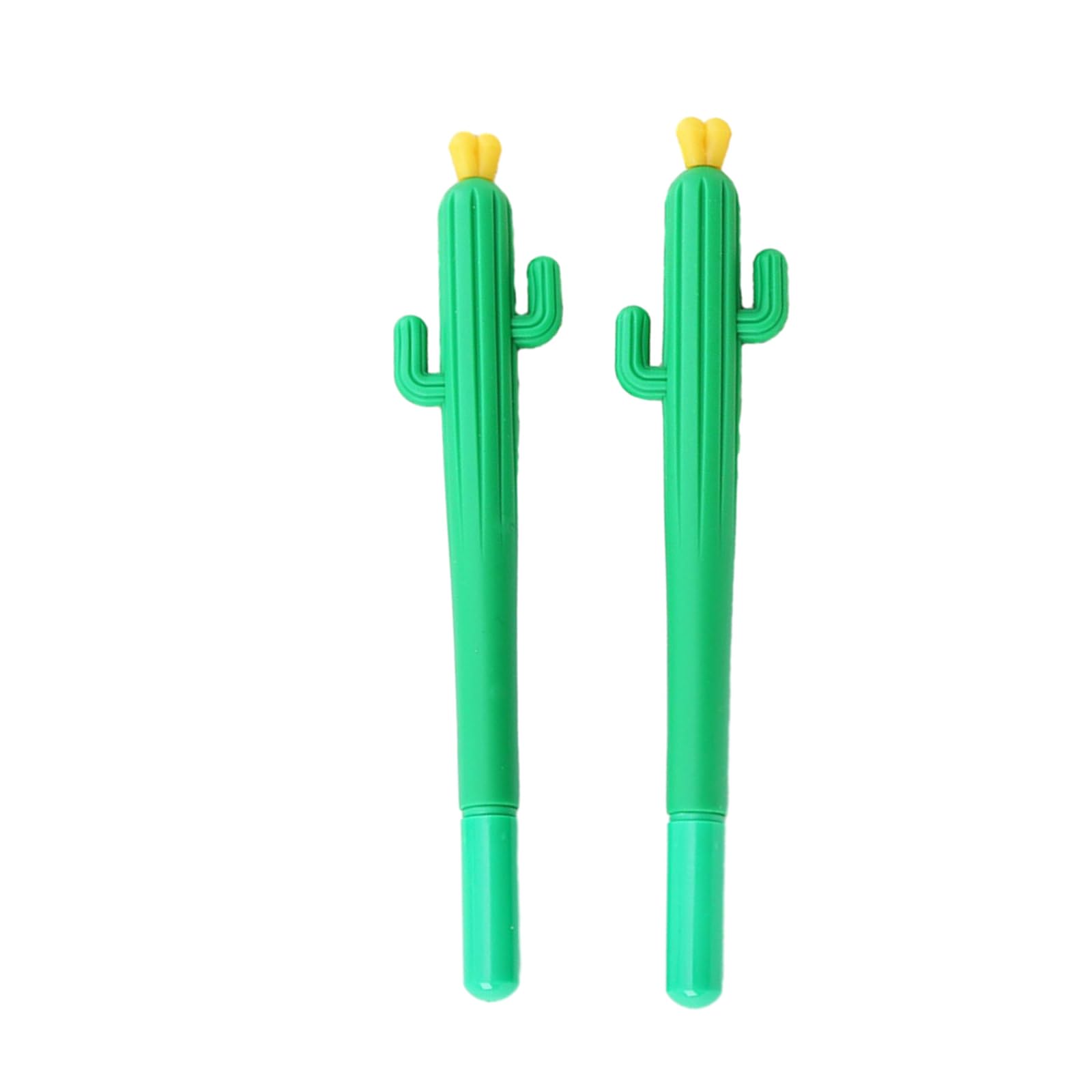 Joucien 6 Stck - 0,5 mm kreativer Pflanzenfrmiger weicher  Gummi-Kaktus-Stift schwarz, schnell trocknend, neutraler Stift, gelbe  Blume, Kaktus : ...