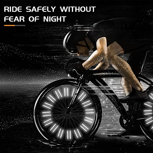 Bike Spoke Reflector, 96Pcs 360° Visibility Bike Spoke Reflectors, Waterproof Bicycle Reflective Clips Warning Spoke Lights Covers- Fit For Mountain And Road Bikes (1.9-2.4Mm) #TOP6