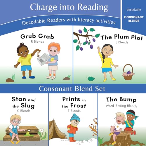 Charge into Reading Decodable Books (Stage 2): 5 Consonant Blends...