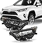 AKKON - For 2019-2021 Toyota RAV4 OE Black Bazel LED Projector Headlights Housing Left & Right