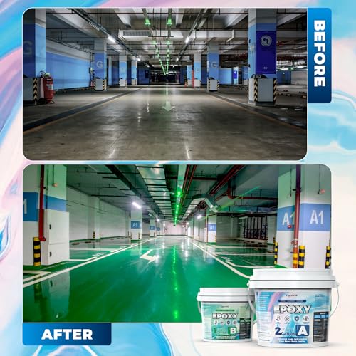Oycevila DP-EPOXY 3 Gallon Kit Clear Garage Floor Epoxy Kit thumb #5