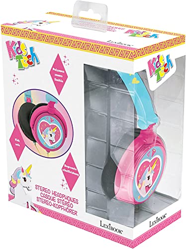 Image of LEXiBOOK, Unicorn Foldable Stereo Headphones with Volume Limiter, HP017UNI