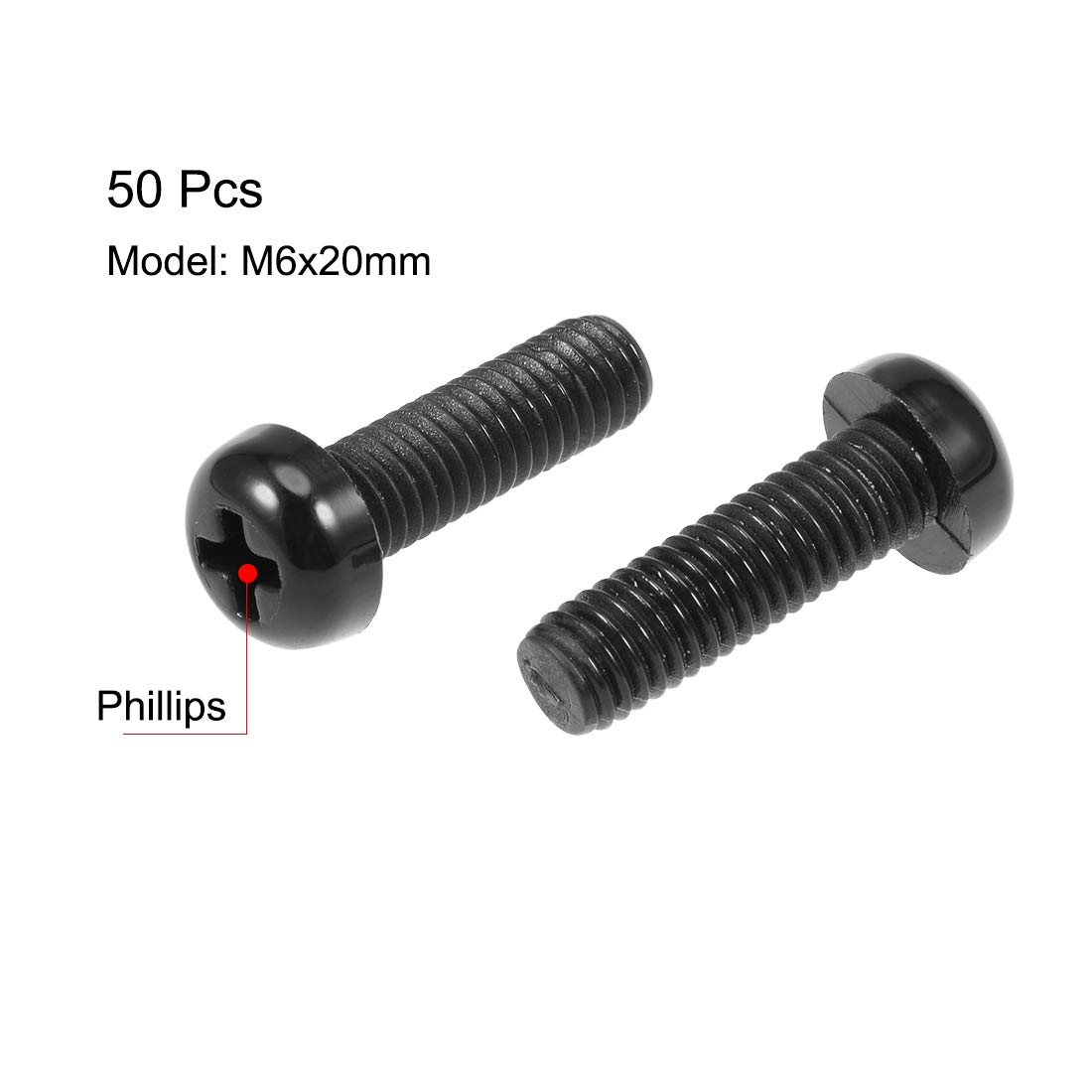 Tornillos Juego de 20 tornillos for máquina, cabeza plana Tornillos Juego de 20 tornillos for máquina, cabeza plana