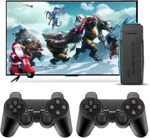 Consola de Juegos Retro.Mini Consola inalámbrica USB HD Game Stick TV Consola de Juegos incorporada 38000 Juegos Treasure Consola de Videojuegos.Portátil y fácil de transporta