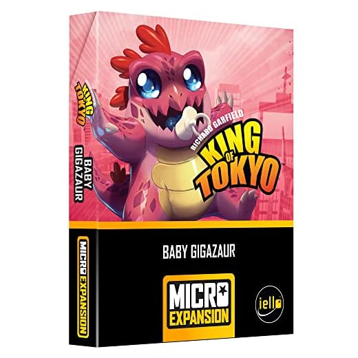 Iello | King of Tokyo: Baby Gigazaur Micro Expansion | Gioco da tavolo per famiglie | Età 8+ anni | 2-6 giocatori | Tempo di gioco: 30 minuti