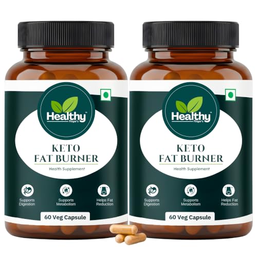 Healthy Finger's Keto Fat Burner for Men & Women with Garcinia Cambogia, Green Coffee & Green Tea Extract | Herbal Weight Loss Supplement - 60 Veg Capsules (2)