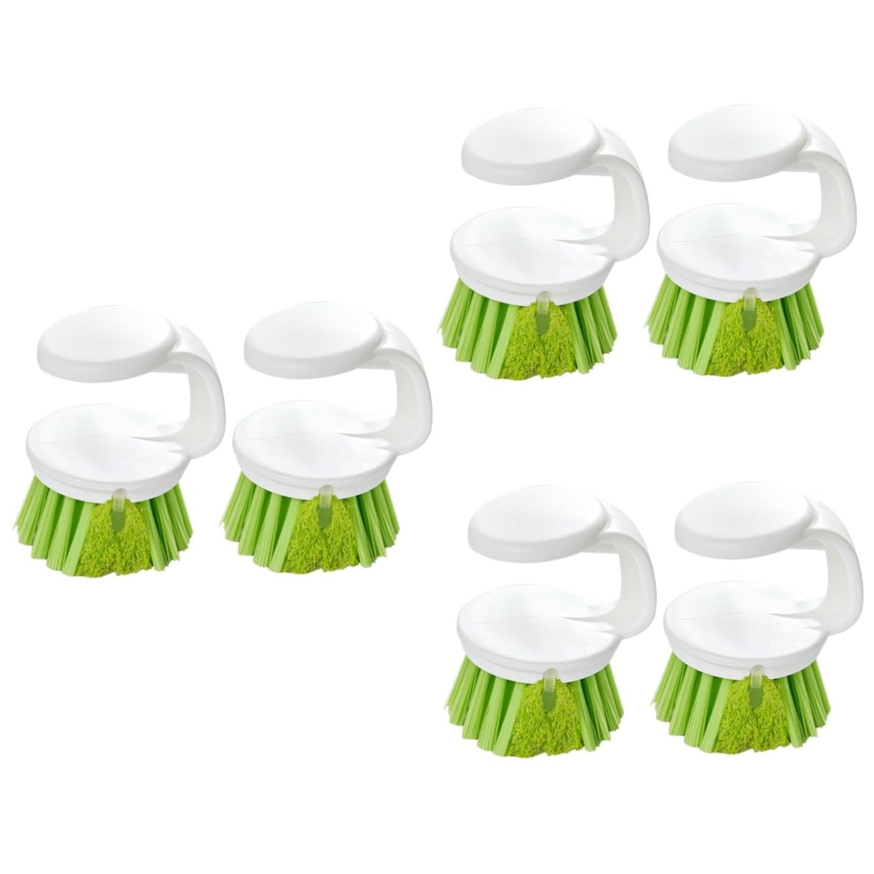 Amosfun 6 Pz spazzola per pentole lavastoviglie pennello cucine scrubber per la pulizia spugna per piatti con manico spazzola per lavello da cucina lavapiatti con manico plastica