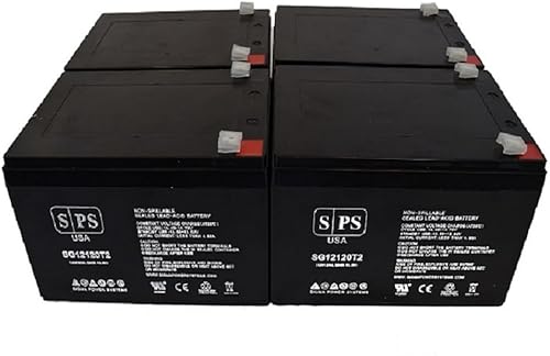 Batería de repuesto Pride Go-Go Elite Traveller Scooter4Wheel batería de 12V, 12Ah (SPS marca)paquete de 4
