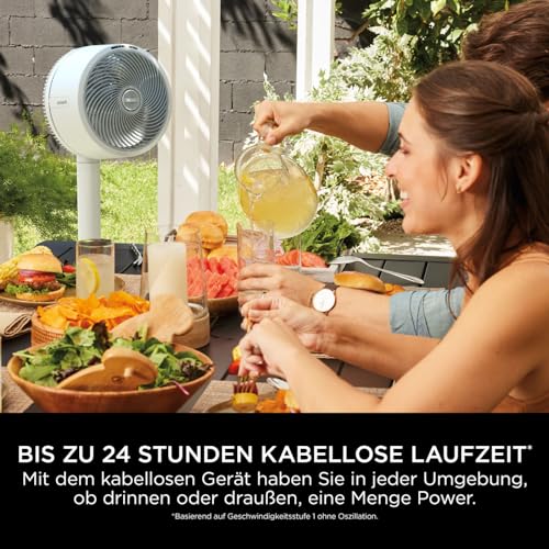 Shark FlexBreeze Ventilator Leise, Hybrid Ventilator Kabelgebunden & Kabellos, Tragbar, für Innen- und Außenbereich, UV- & Wasserbeständig, Ultraleistungsstark, Ultraleise, Weiß FA220EU 3